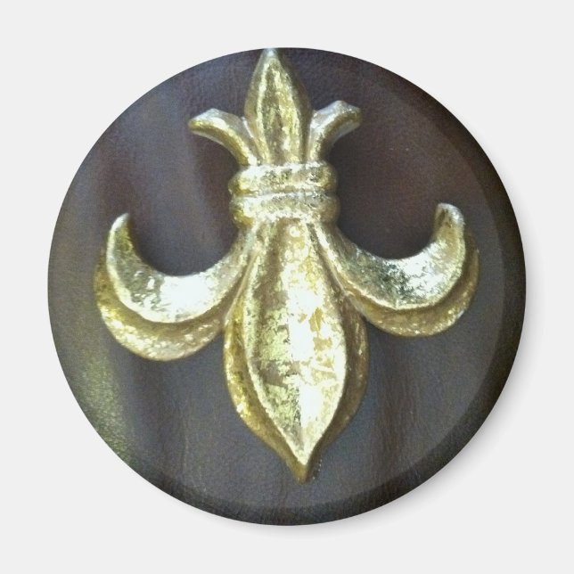 Aimant Gold Fleur de lis Brown (Devant)