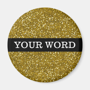Aimant Gold Glitter Inspiration Motivationnal One Word