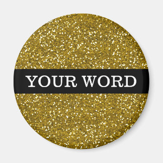 Aimant Gold Glitter Inspiration Motivationnal One Word