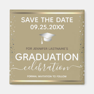Aimant Gold Graduation Enregistrer la date 