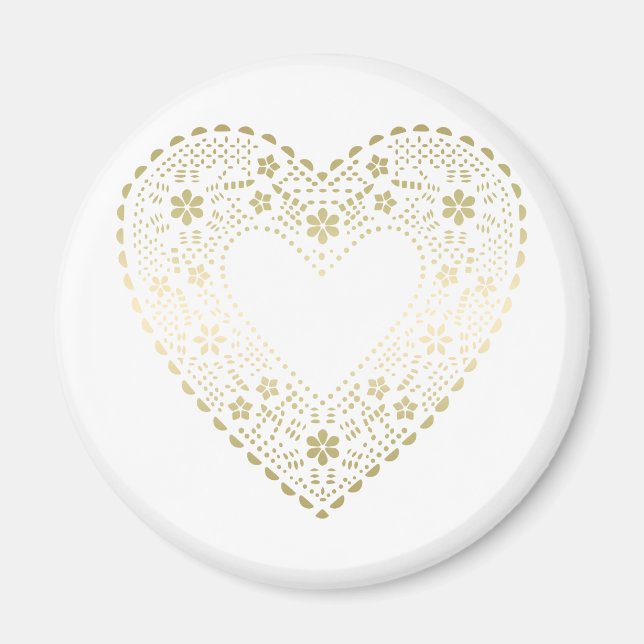 Aimant Gold Lace Heart (Devant)