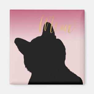 Aimant Gold Meow Kitty blush pink ombre