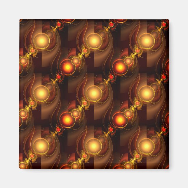 Aimant Gold Modern Boho Elegant Abstract Art Pattern #501 (Devant)