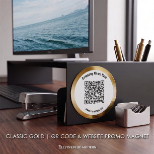 Aimant Gold Promotionnels Nom commercial QR Code