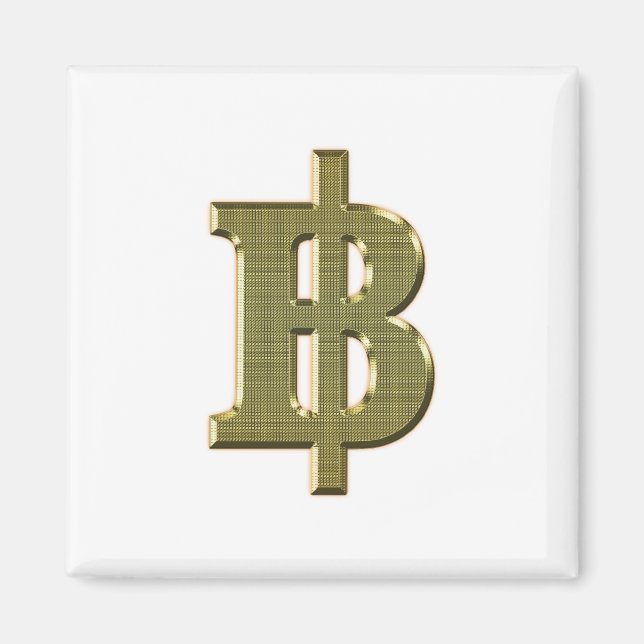 Aimant GOLDEN BAHT SIGNER ฿ devises thaïlandaises ฿ (Devant)