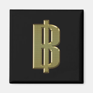 Aimant GOLDEN BAHT SIGNER ฿ devises thaïlandaises ฿