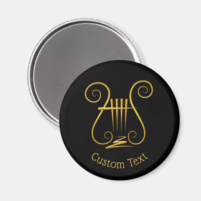 Aimant Golden lyre (Recto/Verso)