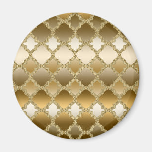 Aimant Golden Quatrefoil Marocain Motif de treillis