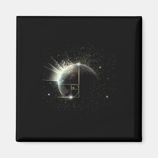 Aimant Golden Ratio Fibonacci Math Teacher Spiral Space P (Devant)