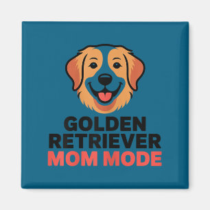 Aimant Golden retriever mode maman amateur de chien drôle