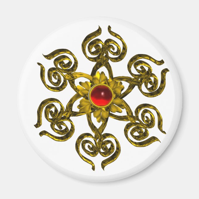 AIMANT GOLDEN ROSE RUBY (Devant)