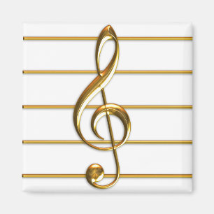 Aimant Golden Treble Clef
