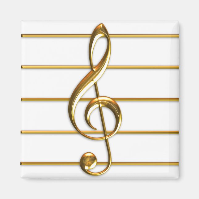 Aimant Golden Treble Clef (Devant)