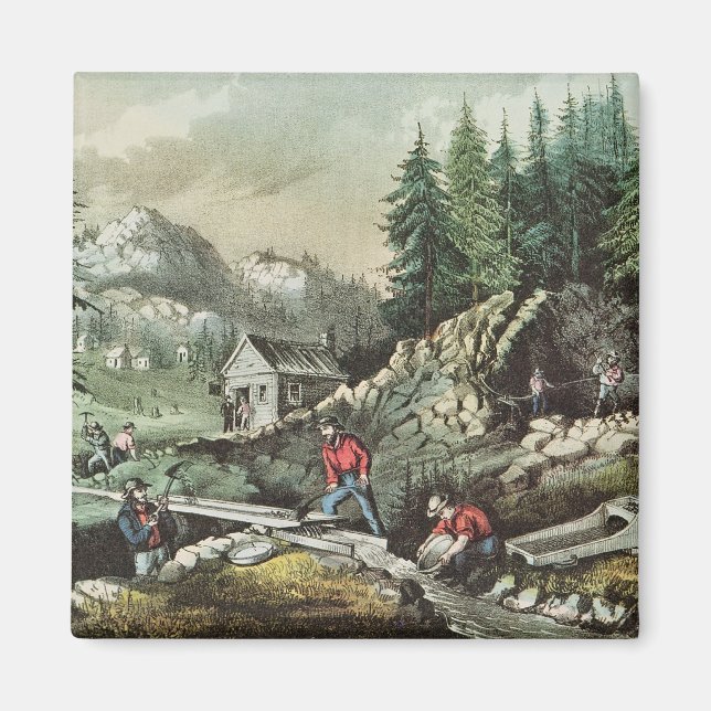 Aimant Goldmining en Californie, 1871 (Devant)