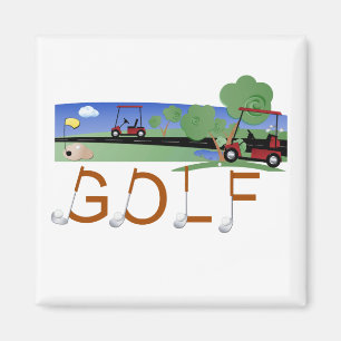 Aimant Golf avec des T-shirts et des cadeaux de chariots