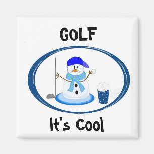 Aimant Golf - Bonhomme de neige