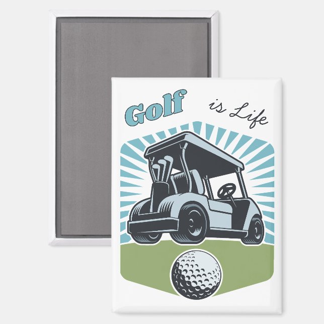 Aimant Golf c'est la vie (Recto/Verso)