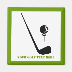 Aimant Golf club and ball black, green custom