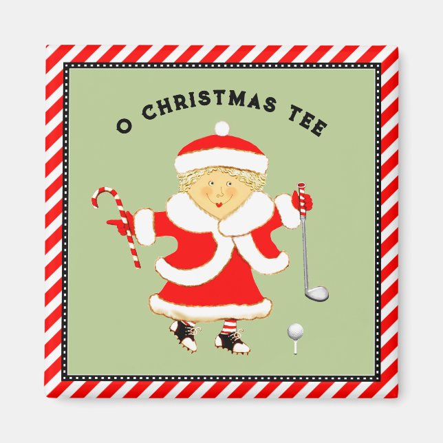 Aimant golf de Noël pour femmes (Devant)