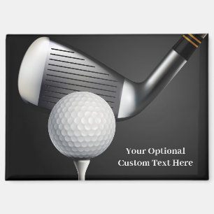 Aimant Golf de texte personnalisé