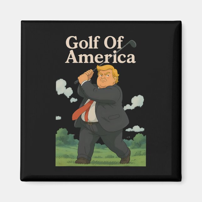 Aimant Golf Drôle d'Amérique Donald Trump Pun  (Devant)