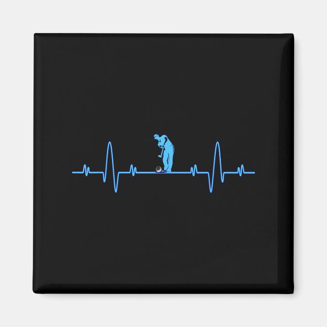 Aimant Golf drôle Heartbea - Golfeurs Hommes Femmes Cool  (Devant)