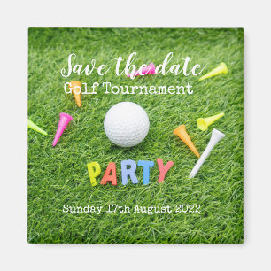 Aimant Golf Enregistrer la date Golf Tournament Party