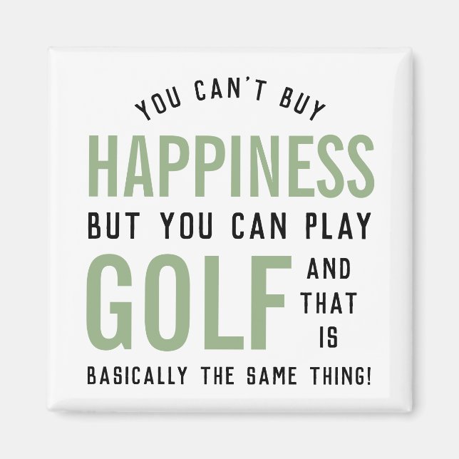 Aimant Golf est le bonheur Funny Golf Lover cadeau (Devant)
