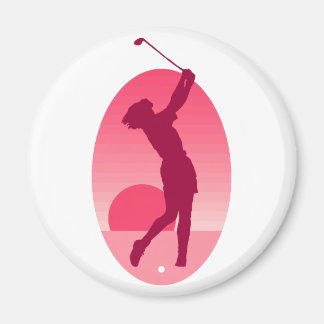 Aimant Golf féminin rose
