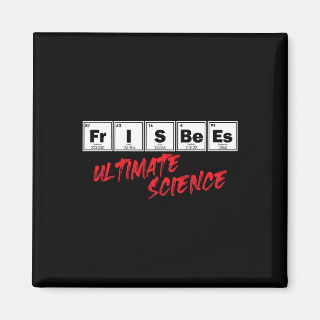 Aimant Golf Frisbees Ultimate Science Disc Periodic Table (Devant)