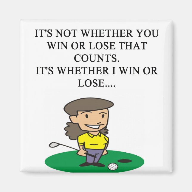 Aimant golf golf golf golf joke cadeaux t-shirts (Devant)