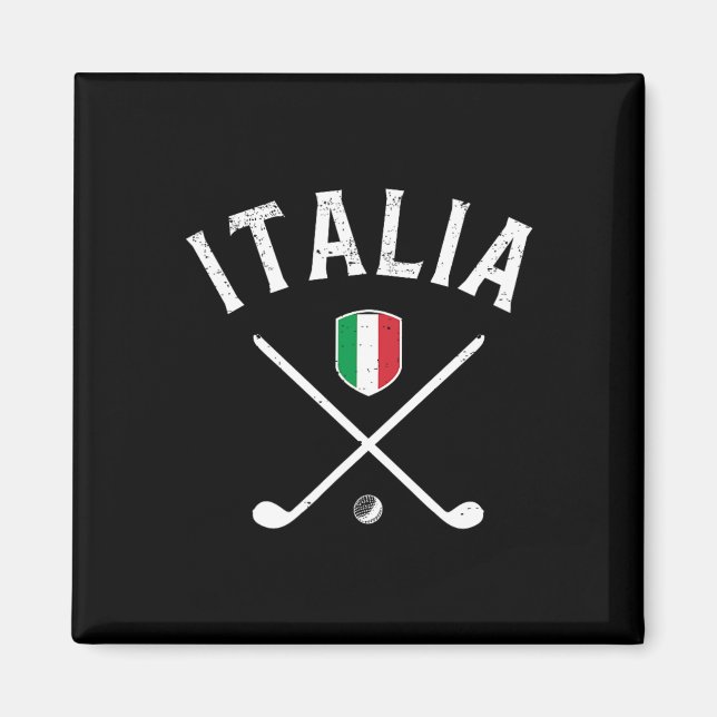 Aimant Golf Italie - Tee de golf drapeau italien  (Devant)