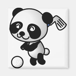 Aimant Golf Jouer Panda