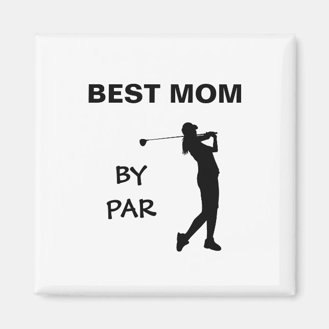 Aimant Golf Mommy Golfer Pun Fête des mères Meilleure mam (Devant)