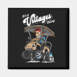 Aimant Golf Panier C'est un village Thing Golf Cartoon D