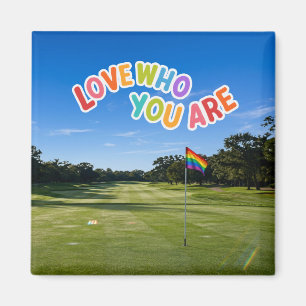 Aimant Golf Pride sur parcours de golf thème arc-en-ciel