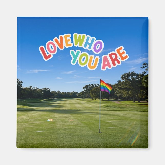 Aimant Golf Pride sur parcours de golf thème arc-en-ciel (Devant)