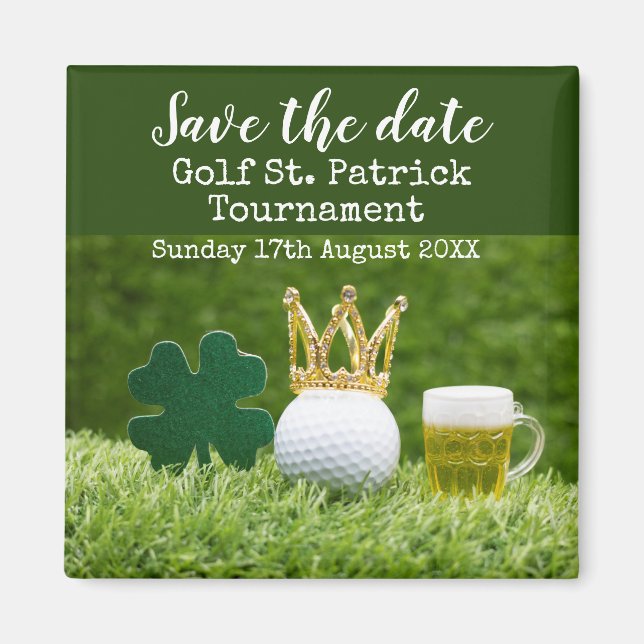 Aimant Golf Sauvez la date Golf Tournoi st. Patrick's (Devant)
