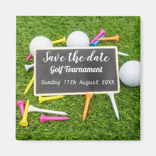 Aimant Golf Sauvez la date Tournoi de golf avec tee - shi