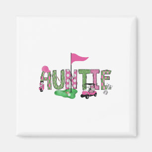Aimant Golf Tante Pink Trou En Un Golf 1er Anniversaire G