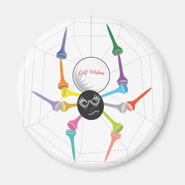 Aimant Golf Widow Black Widow Spider Tee - shirts (Devant)