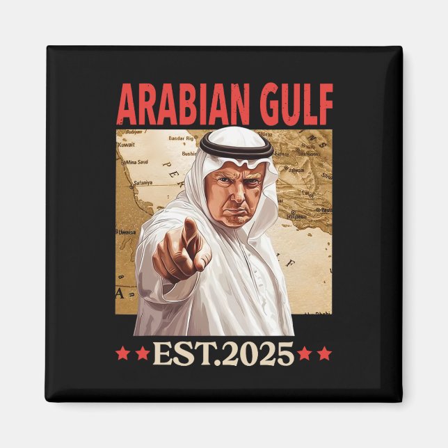 Aimant Golfe d'Arabie Rétro Arabe Golfe d'Arabie Amusant  (Devant)