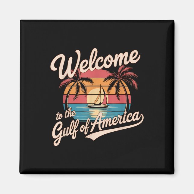 Aimant Golfe De L'Amérique Cadeau Hommes Drapeau Drapeau  (Devant)
