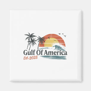 Aimant Golfe De Usa America Est 2025 Plage Vintage Rétro