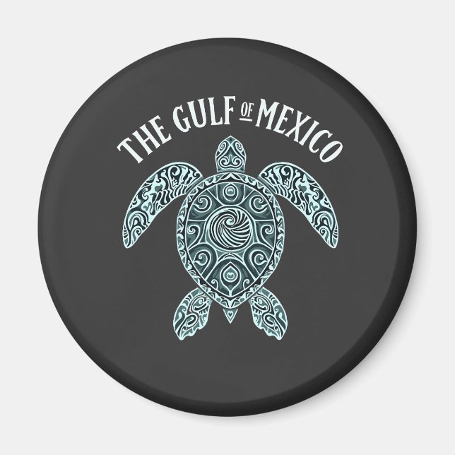 Aimant Golfe du Mexique Turtle Sea Latino (Devant)