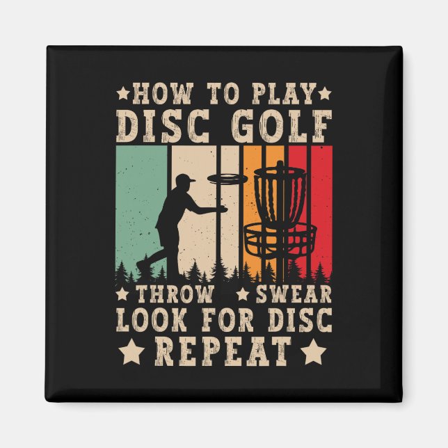 Aimant Golfeur de disque Comment jouer au golf de disque  (Devant)