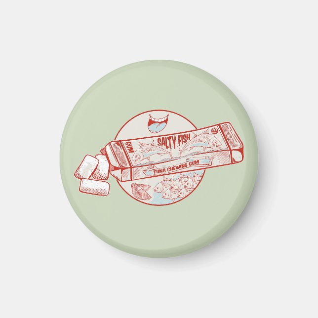 Aimant Gomme à mâcher drôle thon goût de poisson (Devant)