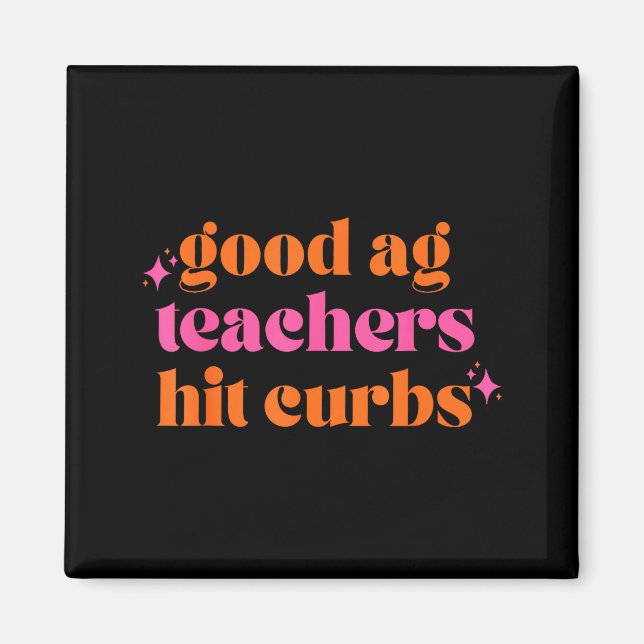 Aimant Good Ag Teachers Hit Curbs Funny Saying Quote For  (Devant)