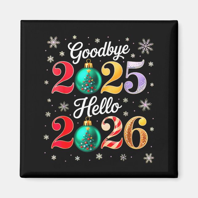 Aimant Goodbye 2025 Hello 2026 Happy New Year's Eve Chris (Devant)