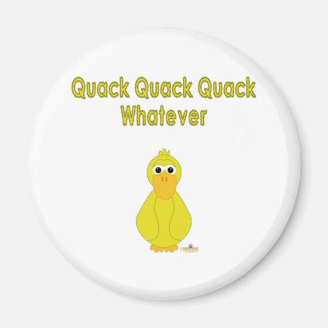 Aimant Goofy Jaune Quack Quack Quack Quack Peu Importe (Devant)
